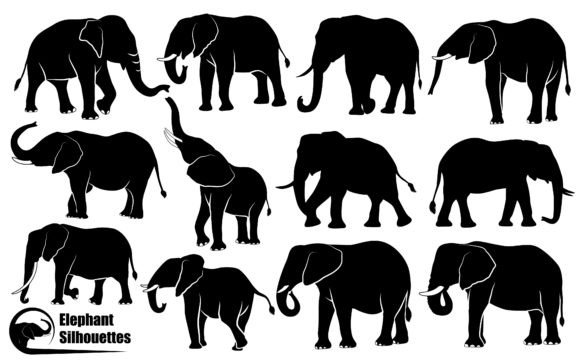 Animal Elephant Silhouettes Vector Art: A Creative Asset Guide
