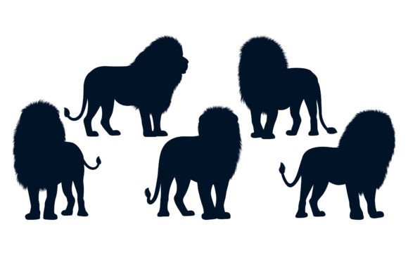 Animal Lion Silhouettes Vector Art: Powerful Design Assets