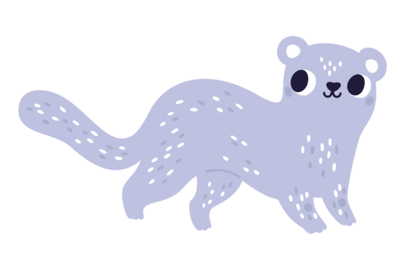 Arctic Fox Baby Animal. Cute Northern Fa: A Whimsical Design Asset