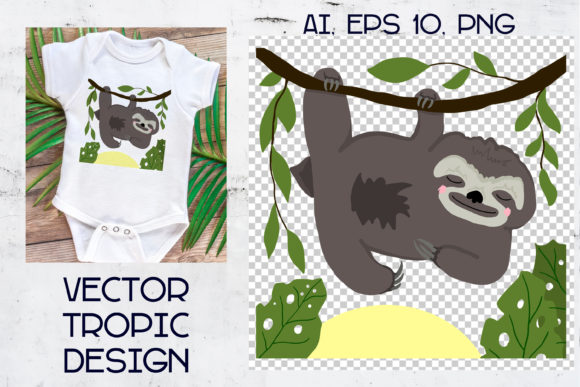 Bringing Joy to Designs with Sloth Kids Vector Illustration