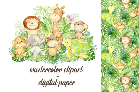 Bringing the Wild to Your Canvas: Safari Animal PNG Tropical Animals Print