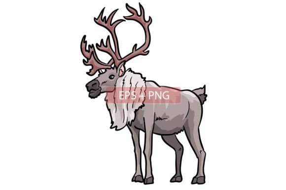 Caribou Mammals Animal Illustration: A Versatile Creative Asset