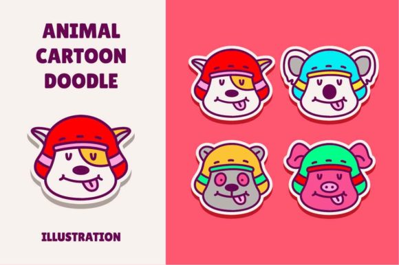 Cartoon Animal Doodle Design: Playful Branding for Modern Creators