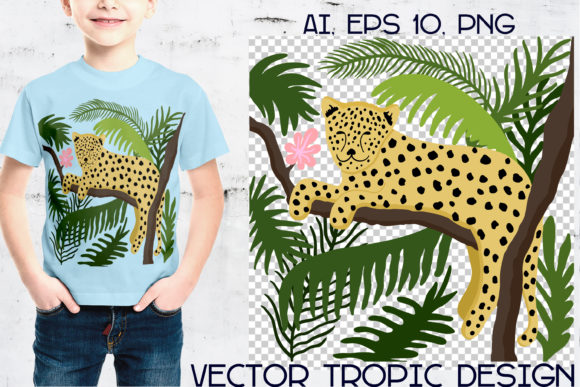 Charming Safari Adventures: The Leopard Kids Vector Set