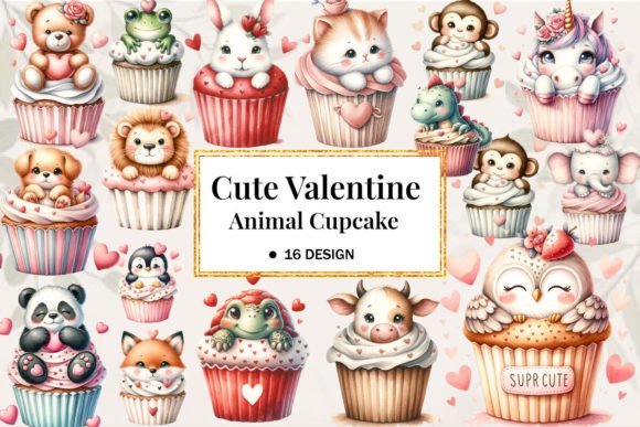 Charming Valentine Animal Cupcake Designs for Creative Projects