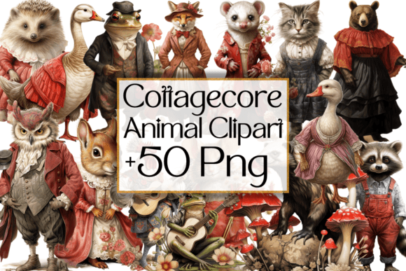 Cottagecore Animal Clipart: Whimsy for Modern Projects