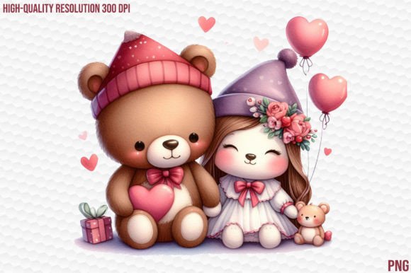 Designing with Charm: The Cute Valentine Animal Bear Couple