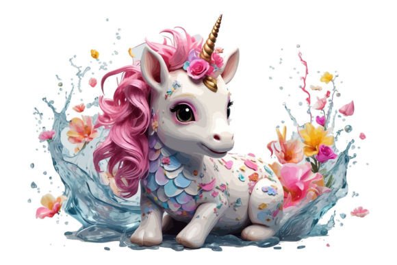 Enchanting Unicorn PNG Illustration for Creative Projects