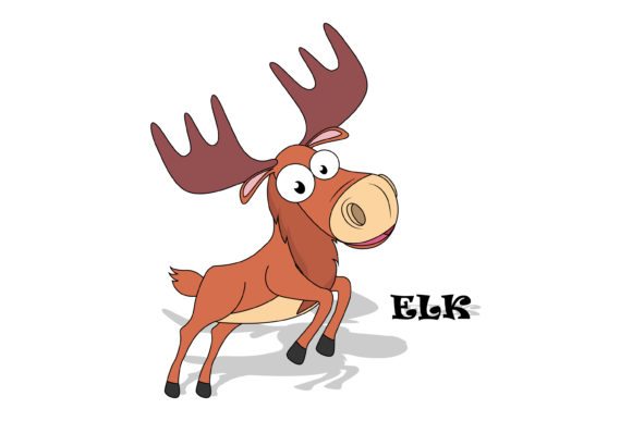 Exploring the Versatile Cute Elk Animal Cartoon Design Asset