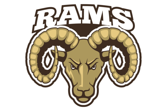 Unleashing the Rams Sport Team Badge: Animal Head Logo